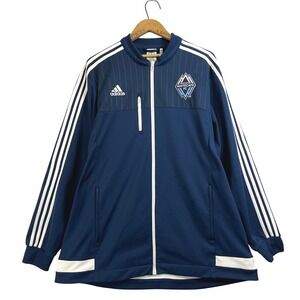 Adidas Vancouver Whitecaps FC Soccer Track‎ Jacket Full Zip Navy Blue Mens 2XL